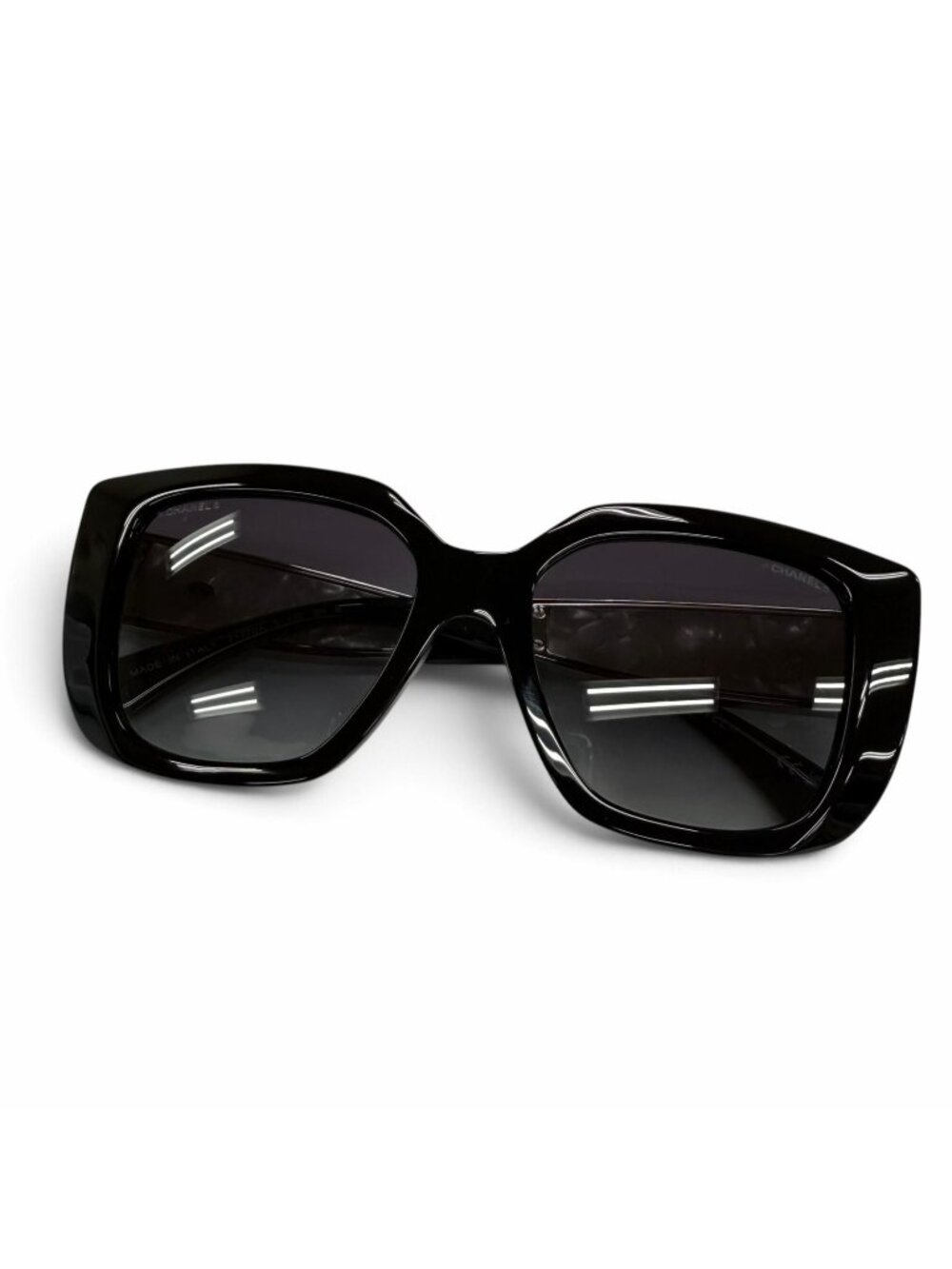 Chanel 26C Butterfly Shape Sunglasses CC Logo Black Demo Lens Eyewear